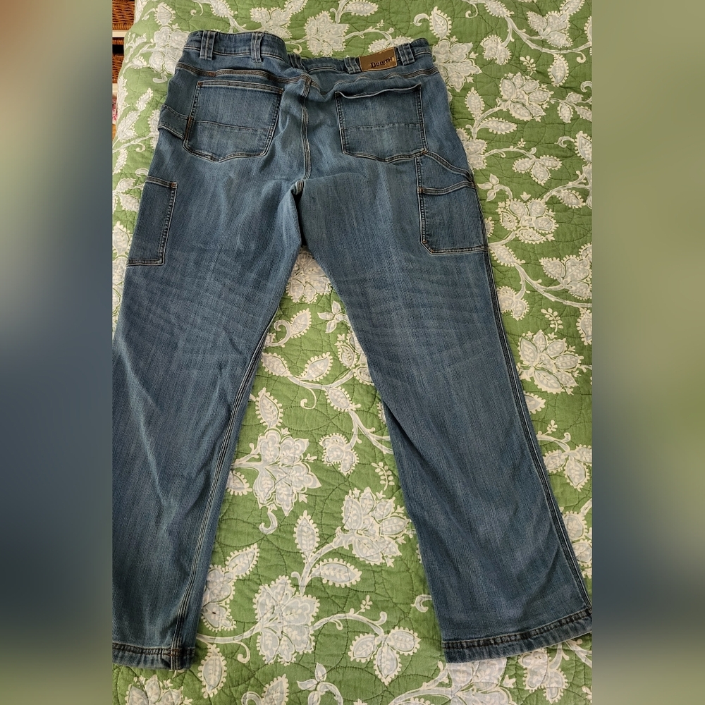FLAWED Duluth Trading Co 44x34 Ballroom Double Flex Jeans Lightwash